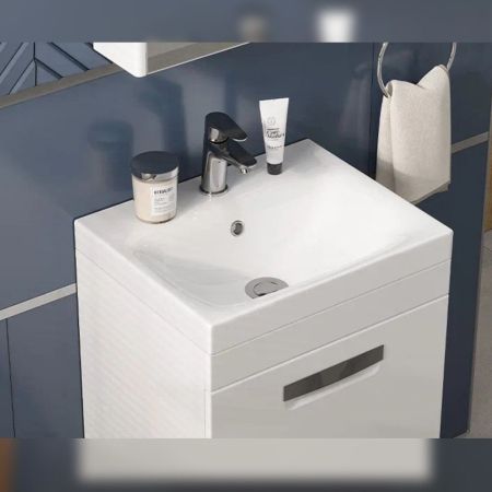 Тумба под раковину подвесная Velvex Estea tp.EST.MOD.50.1Y, 50 см, артикул tp.EST.MOD.50.1Y