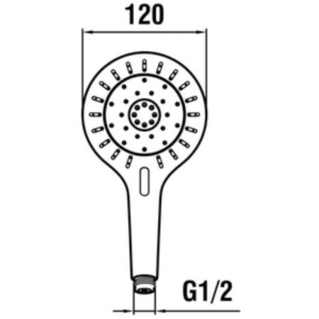 Ручной душ, Laufen, MyTwin, размер душевого диска, мм-120, форма-круглая, количество режимов-3, тип струи-дождь, массаж, микс, цвет-хром, артикул HF939029100000