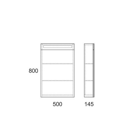 Зеркальный шкаф Runn 50 с LED подсветкой, артикул OW07.05.00