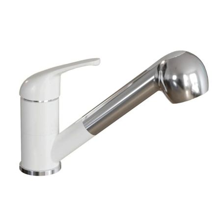 Смеситель для кухни с выдвижным изливом Dr. Gans Соната 319.04L.1223.401, белый, артикул 319.04L.1223.401