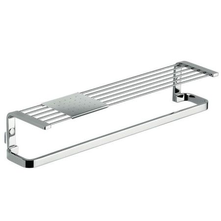 Colombo Time Полочка с полотенцедержателем 44.5 см, цвет: хром, артикул W4277.CR