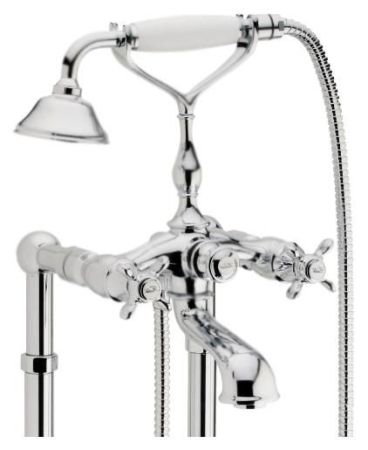 Смеситель для ванны Webert Ottocento OT720801 Хром Белый, артикул OT720801015