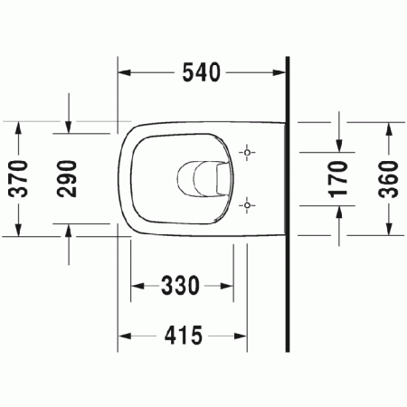 Duravit DuraStyle Унитаз подвесной безободковый  540х370 мм,  с креплением,  цвет белый