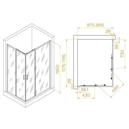 Комплект прямоугольник: RGW PA-246B + RGW SDR-34B + RGW SP-24B