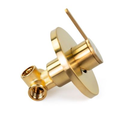 Emmevi Filobrass, однорычажный (со стержнем) встраиваемый смеситель для душа, цвет зачищенное золото, артикул 85009/ORS