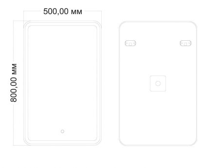 Зеркало с подсветкой ART&MAX VITA AM-Vit-500-800-DS-F, артикул AM-Vit-500-800-DS-F