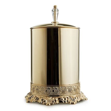3SC Bally Ведро с крышкой, ручка BohemeSwarovski,цвет: золото 24к. Lucido, артикул FSS65/06GD