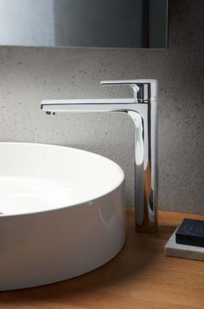 Смеситель для раковины, Kludi, ZENTA SL, тип открывания воды-однорычажный, тип регулирования воды-керамический картридж, монтаж-на раковину/столешницу, отверстия для монтажа-1, высота, мм-300, вынос излива, мм-180, донный клапан-отсутствует, тип подводки-, артикул 482560565