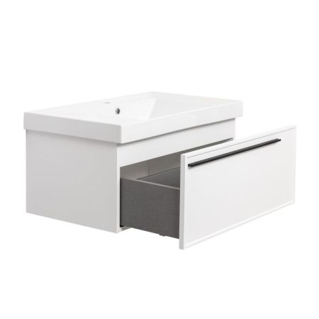 Тумба под раковину подвесная La Fenice Elba FNC-01-ELB-B-80, белая, артикул FNC-01-ELB-B-80