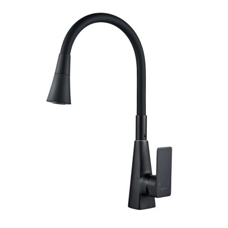 Смеситель для кухни с гибким изливом Shevanik S543H-3, черный