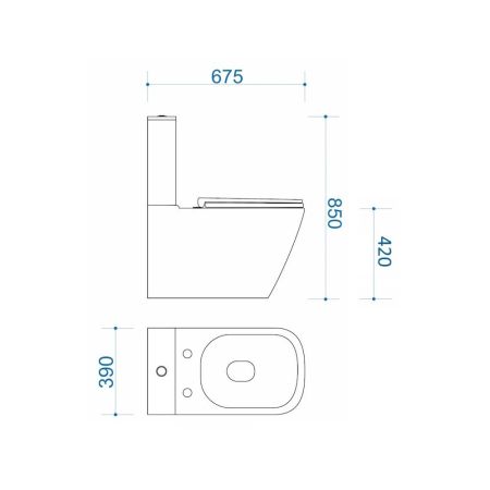 Унитаз напольный Maretti Umbria безободковый с микролифтом, UM10NBM42-844, белый, артикул UM10NBM42-844