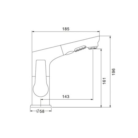 Смеситель для раковины D-Lin D158374, хром