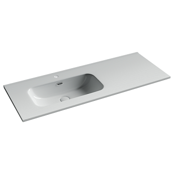 Раковина накладная мебельная Ceramicanova Элемент (Element) с отверстием под смеситель чаша слева 1210x465x180 мм цвет белый CN7006L