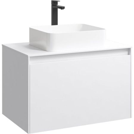 Mobi Корпус подвесной тумбы 80 см под умывальник , цвет белый глянец, артикул MOB0108W
