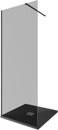 Душевая перегородка Allen Brau Infinity 1 80 3.21004.BBA.T черный браш, артикул 3.21004.BBA.T