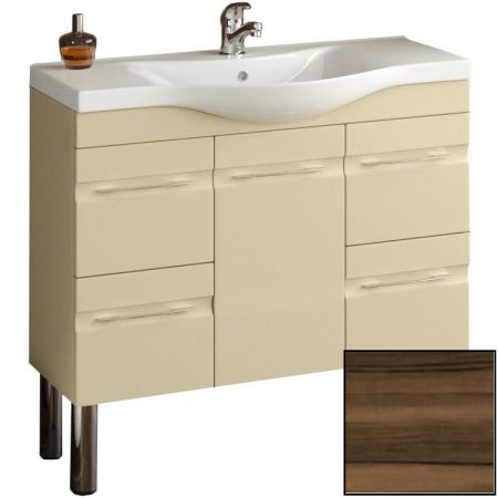 Тумба с раковиной SanVit Прима 90 kprim090 с фактурой под дерево витые ручки Кедр, артикул kprim090