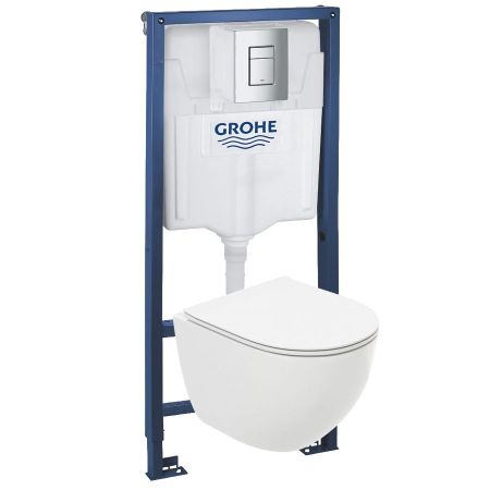 Комплект инсталляция и унитаз подвесной безободковый GROHE 39182001