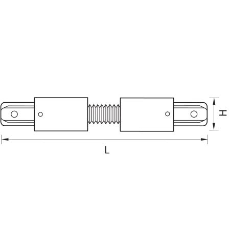 Соединитель регулируемый гибкий однофазный для встраиваемых треков Barra Lightstar 501156, артикул 501156