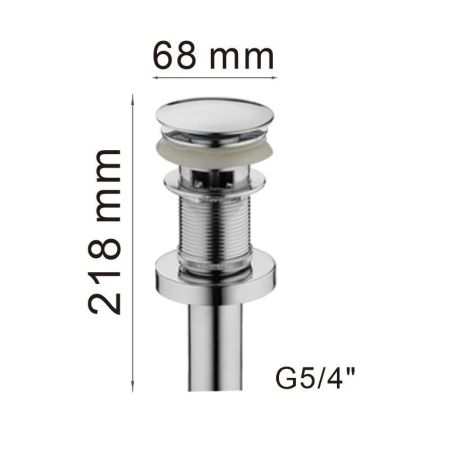 Донный клапан Haiba HB65-2, хром