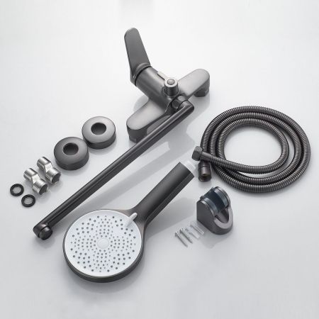 Смеситель для ванны Shevanik S6222T, оружейная сталь