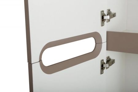 ETNA Шкаф подвесной с двумя распашными дверцами с доводчиками, с двумя полками, Бежевый матовый, 400x300x1500, ETNA-1500-2A-SC-CО, артикул ETNA-1500-2A-SC-CO