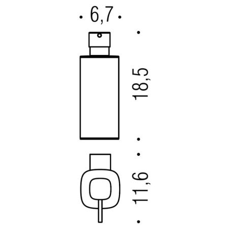 Colombo Trenta Дозатор для жидкого мыла, подвесной, цвет: чёрный матовый, артикул B9340.NM