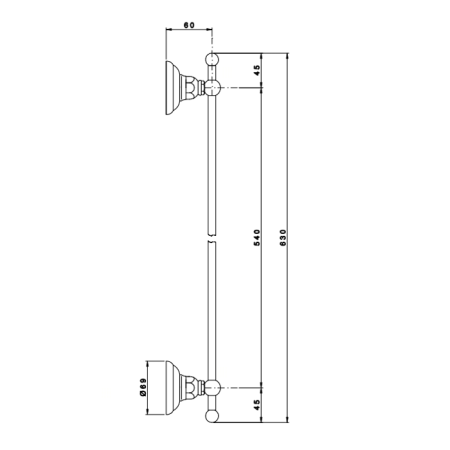 Nicolazzi Accessori Classica Полотенцедержатель 60 см, цвет: хром