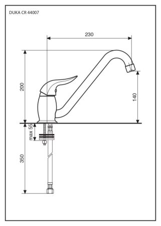 Emmevi Duka, смеситель для кухни, цвет бронза