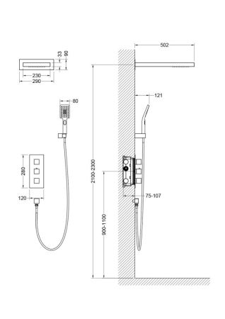 Душевая система Timo Petruma SX-5039/00SM Хром, артикул SX-5039/00SM