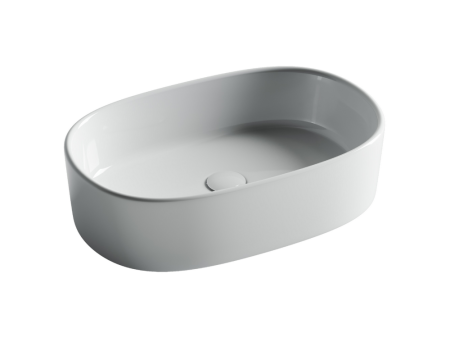 Раковина накладная овальная Элемент (Element) 561x359x149, цвет белый, артикул CN6075