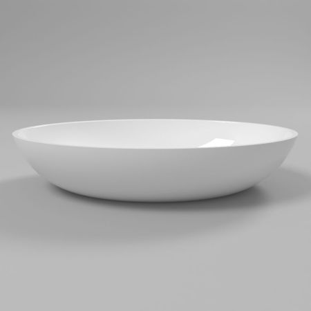 Умывальник WHITECROSS Citrine 60x40 (белый глянец) иск. камень, артикул 0717.060040.100