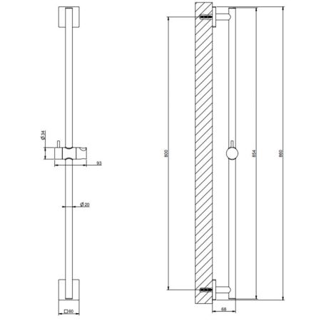 GESSI Rilievo Штанга для душа, цвет: хром, артикул 59244#031