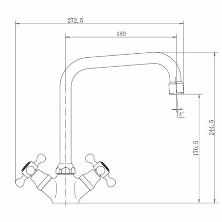 Смеситель для кухни FASHUN A4019, хром, артикул A4019