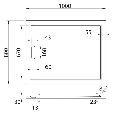 TRAY-AS-01 Сифон для поддонов из искусственного мрамора, артикул TRAY-AS-01