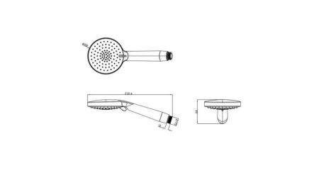 Лейка для душа Bravat 0 P70306CP-WM-ENG, хром, артикул P70306CP-WM-ENG