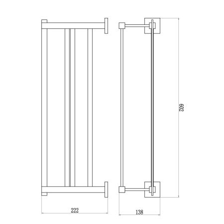 Полка для полотенец Savol S-06544C, бронза, артикул S-06544C