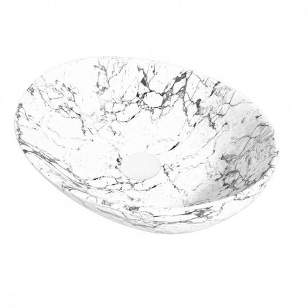 Раковина чаша Maretti EN13NS87-740MR, белый мрамор, артикул EN13NS87-740MR