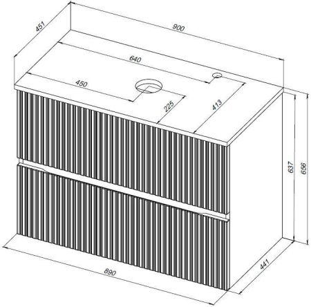 Тумба под раковину Aquanet Джейн 90 маренго, артикул 00313303