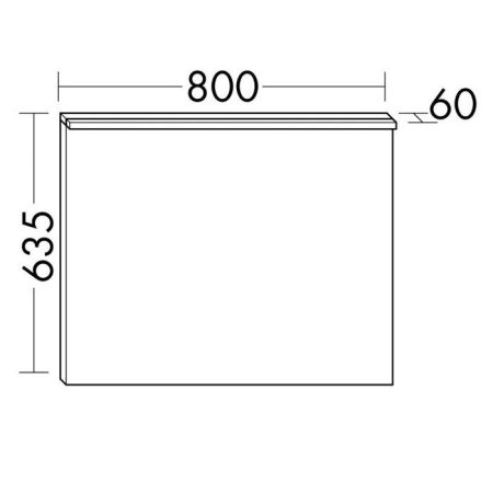 Burgbad Eqio Зеркало с подсветкой 4250K, 800х635 мм, корпус alu-optik, артикул SIDL080