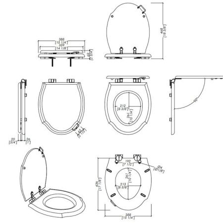 Devon Westminster Сиденье для унитаза из мдф, цвет: белый лакированный/петли хром (микролифт)
