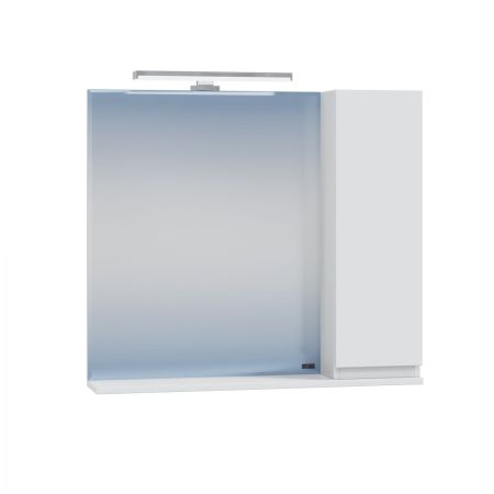 Зеркальный шкаф Санта Марс 80 см, 700284, с подсветкой, белый