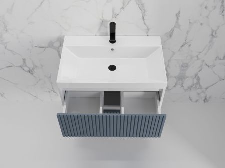 Тумба подвесная "Стокгольм 60", Classic 60, (2 ящ.) графит софт, PUSH