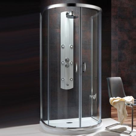 Душевой уголок Radaway Premium Plus P 1900 100x90 профиль Хром стекло прозрачное