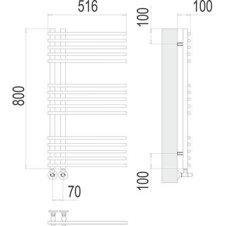 Полотенцесушитель водяной Terminus Астра П15 50х80, артикул 4670078530486