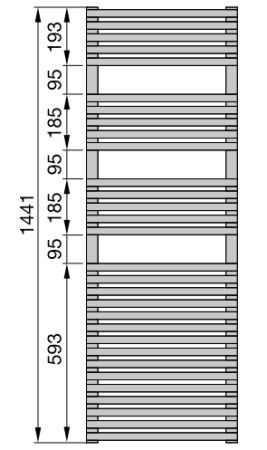 Водяной полотенцесушитель Zehnder Forma Spa LF-150-050-05 Белый, артикул LF-150-050-05