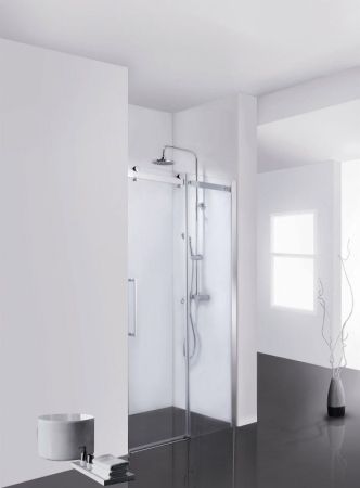 Душевая дверь Bravat Wave 120 BD120.4102S профиль Хром стекло прозрачное