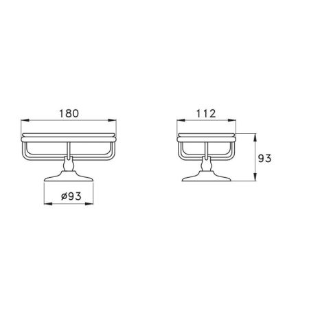 Stella Italica Настольный держатель мыльницы (без мыльницы) 1024 цвет: хром