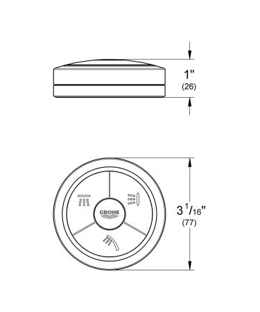 Пульт управления и переключатель для душа GROHE 48113000, артикул 48113000