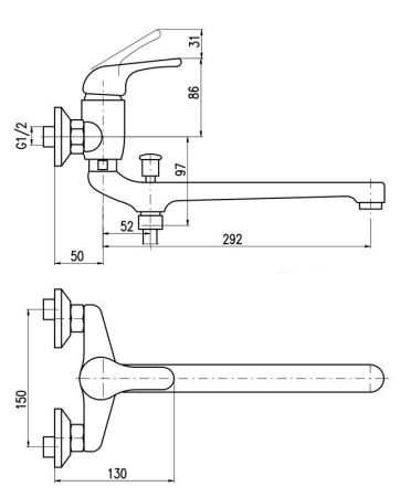 Смеситель для ванны Rav Slezak Sazava SA357.5
