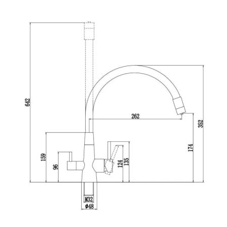 Смеситель для кухни с подключением фильтра воды Fmark FS1062-W, белый